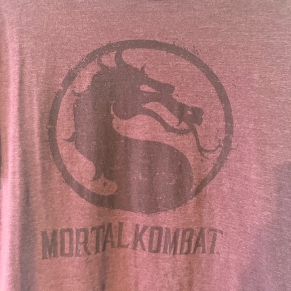 Mortal Kombat Klassic Dragon Graphic Print Short--Sleeve Red Tone T-Shirt. M. - Picture 3 of 8